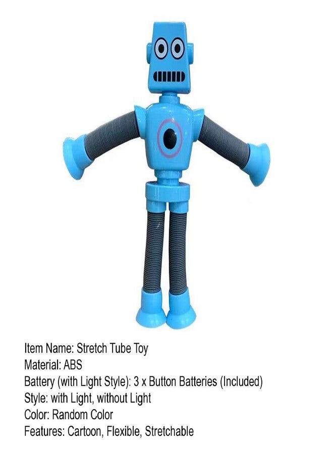 Quasar Space Robot Men It's New Bendable Telescopic Shape Changing Tubes Sensory Toys Pop Creative Suction Strees Relif Toy for Children Toddler - Multicolor (3 Piece) - Image 2